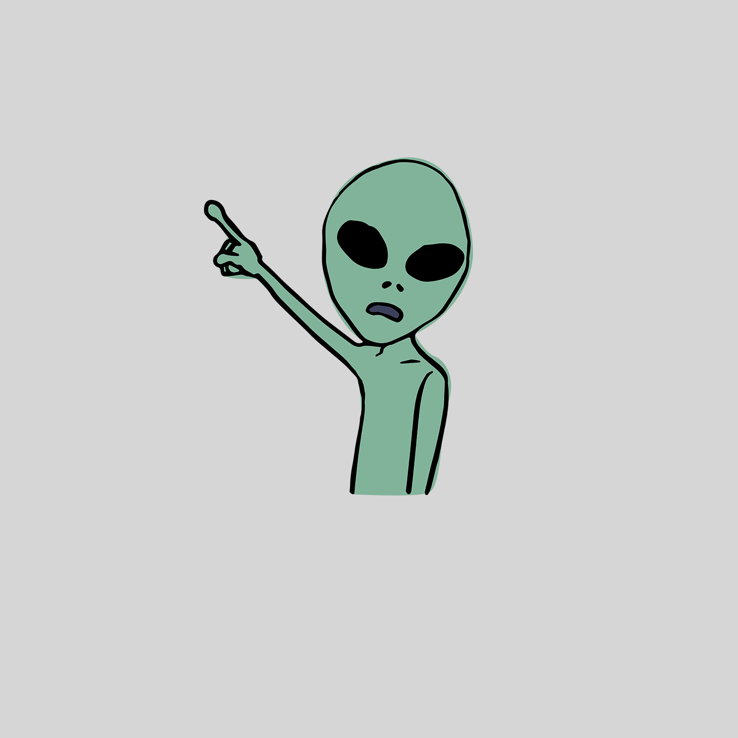 CUTE ALIEN Relaxed Fit Sweatshirt